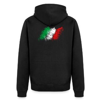 Drapeau italien Drapeau Vintage - Veste à capuche bio Premium Unisexe - noir - Dos - Nico (187cm)