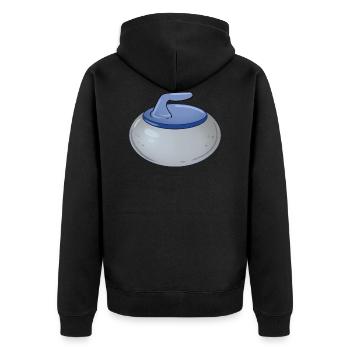 Pierre de curling - Veste à capuche bio Premium Unisexe - noir - Dos - Nico (187cm)