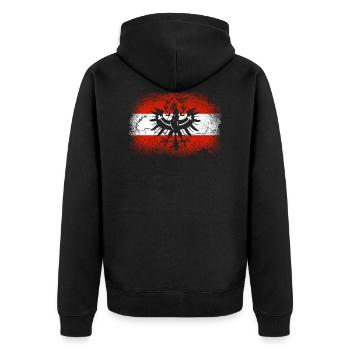 Tyroliens Armoiries de l’aigle Autriche Tyrol drapeau - Veste à capuche bio Premium Unisexe - noir - Dos - Nico (187cm)