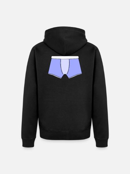 Underpants / boxer shorts - Unisex Premium Organic Zip Hoodie - black
