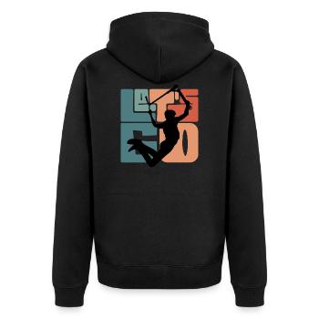 Let's go - Veste à capuche bio Premium Unisexe - noir - Dos - Nico (187cm)