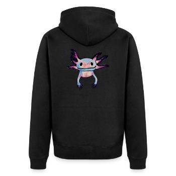 AJOLOTE - Veste à capuche bio Premium Unisexe - noir - Dos - Nico (187cm)