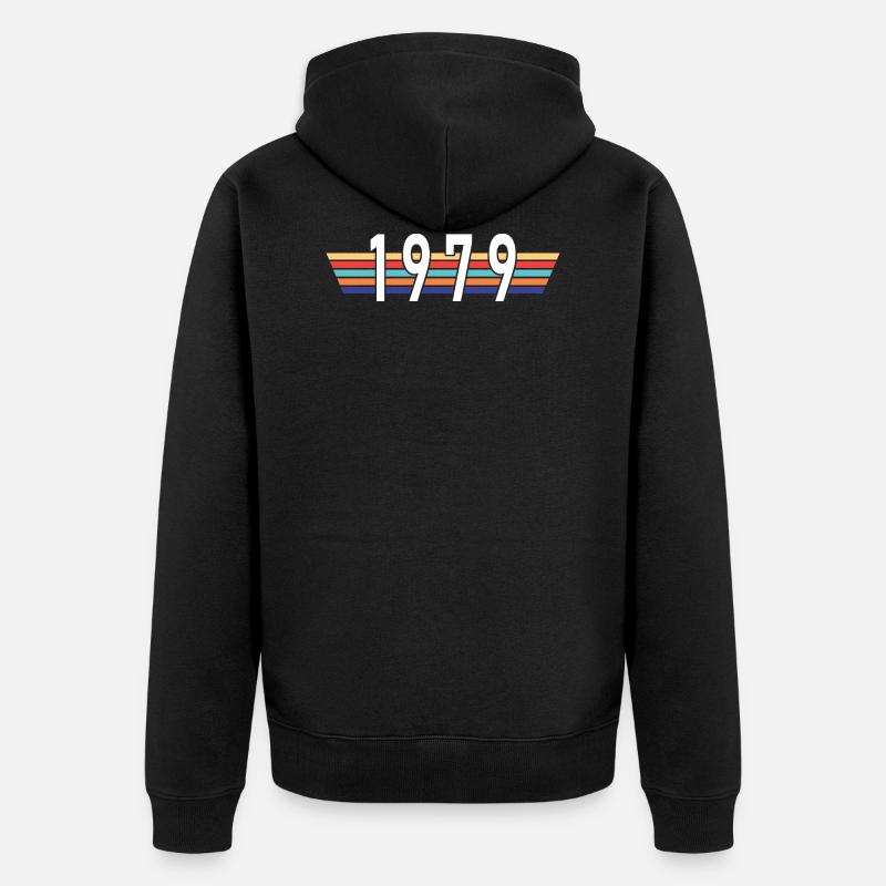 Jahr 1979 - Unisex Premium Bio Zip Hoodie - Schwarz
