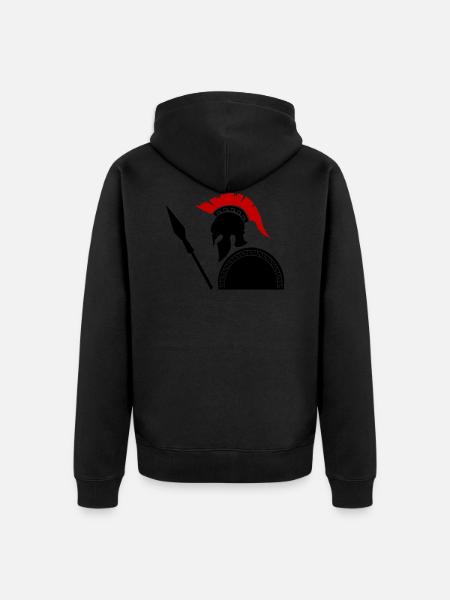 sparta warrior 01 - Unisex Premium Organic Zip Hoodie - black