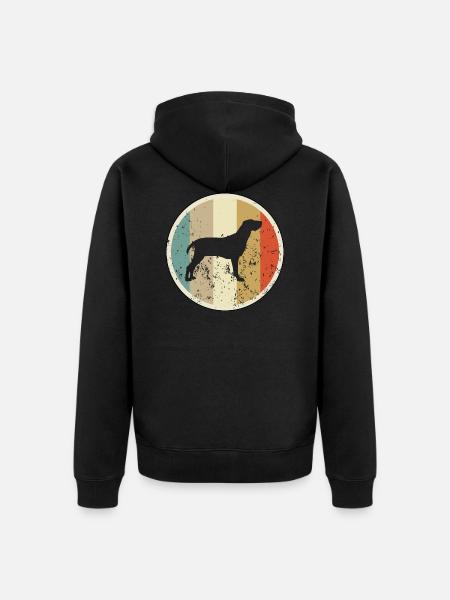 Bracco Italiano - Unisex Premium Bio Zip Hoodie - Schwarz