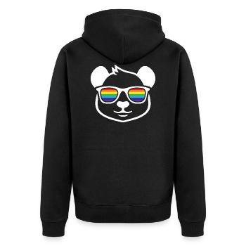 Panda Pride Transgenre LGBT Droits cadeaux - Veste à capuche bio Premium Unisexe - noir - Dos - Nico (187cm)