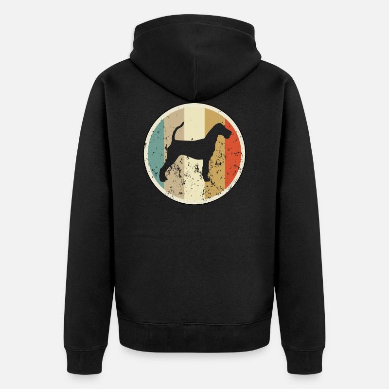 Irische Irish Terrier - Unisex Premium Bio Zip Hoodie - Schwarz