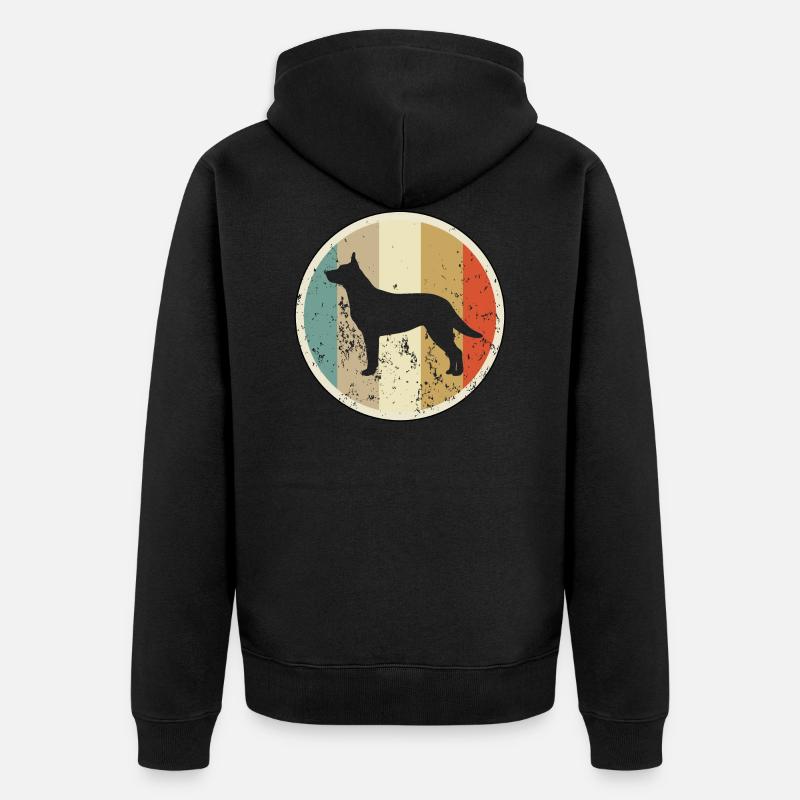 Australischer Australian Kelpie - Unisex Premium Bio Zip Hoodie - Schwarz