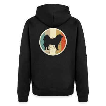 Eurasier - Unisex Premium Bio Zip Hoodie - Schwarz - Hinten - Nico (187cm)