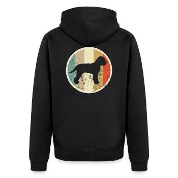 Lagotto Romagnolo - Unisex Premium Bio Zip Hoodie - Schwarz - Hinten - Nico (187cm)