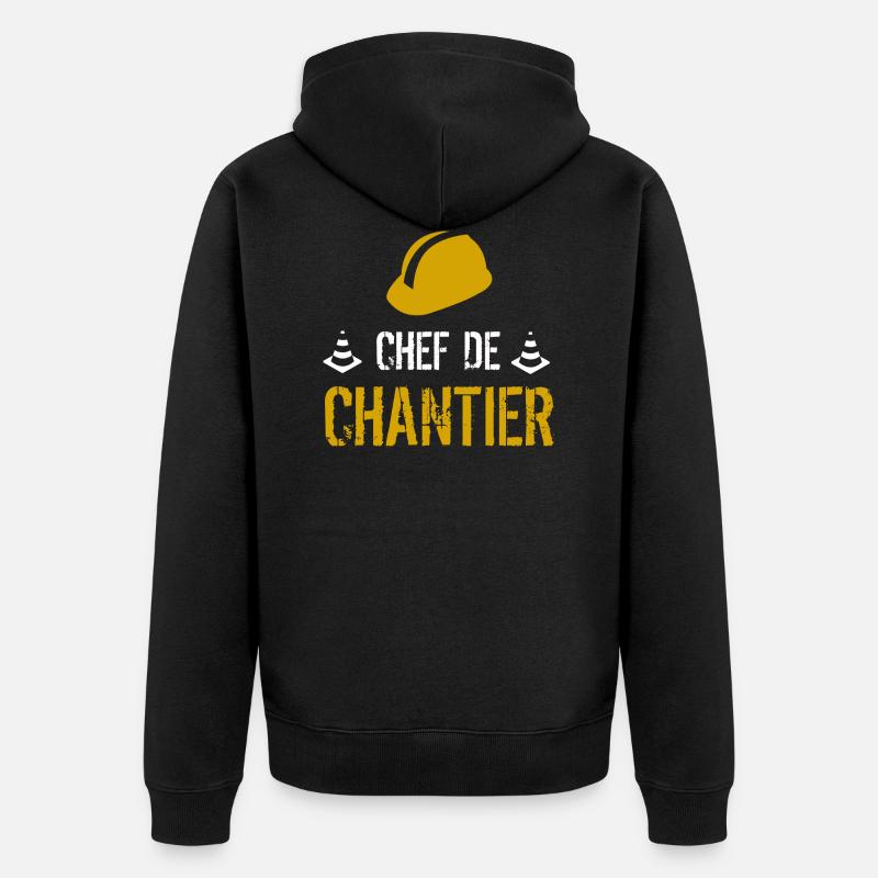 Chef de Chantier Cadeau - Veste à capuche bio Premium Unisexe - noir