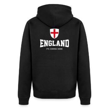 L’ANGLETERRE ENG SHIELD SON RETOUR À LA MAISON - Veste à capuche bio Premium Unisexe - noir - Dos - Nico (187cm)