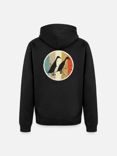 Laufenten - Unisex Premium Bio Zip Hoodie - Schwarz