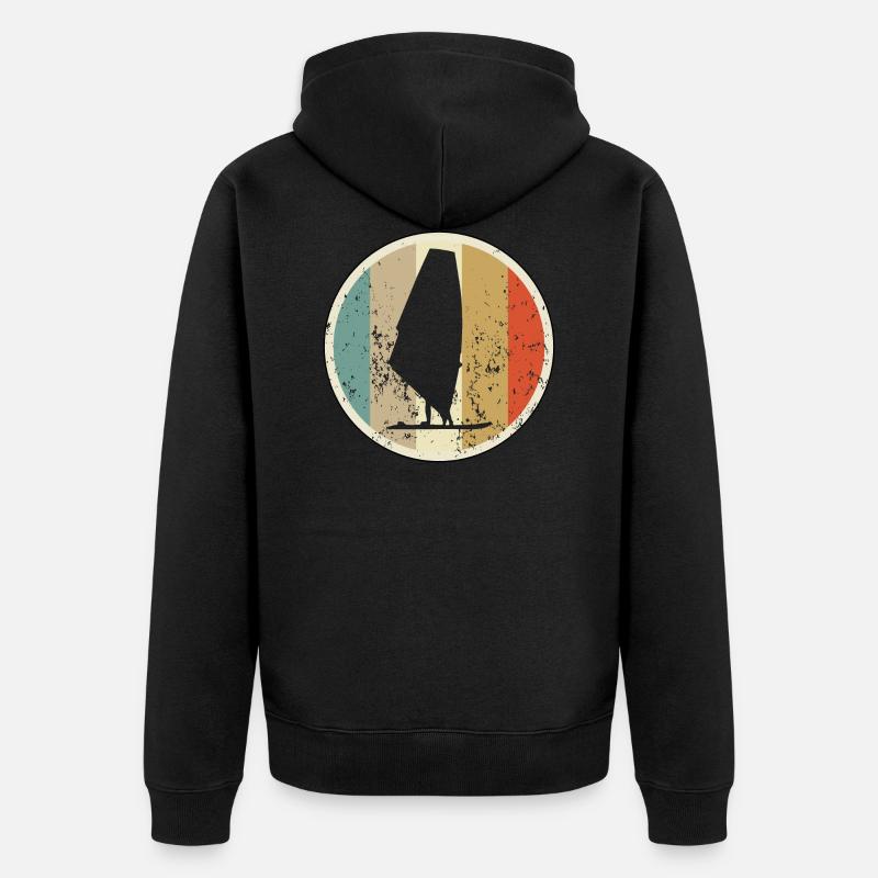 Windsurfen Windsurfer - Unisex Premium Bio Zip Hoodie - Schwarz
