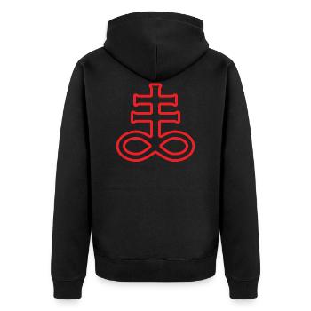 Church of Satan - Unisex Premium Bio Zip Hoodie - Schwarz - Hinten - Nico (187cm)