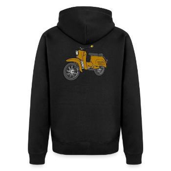 Simson Swallows - Unisex Premium Organic Zip Hoodie - black - Back - Nico (187cm)