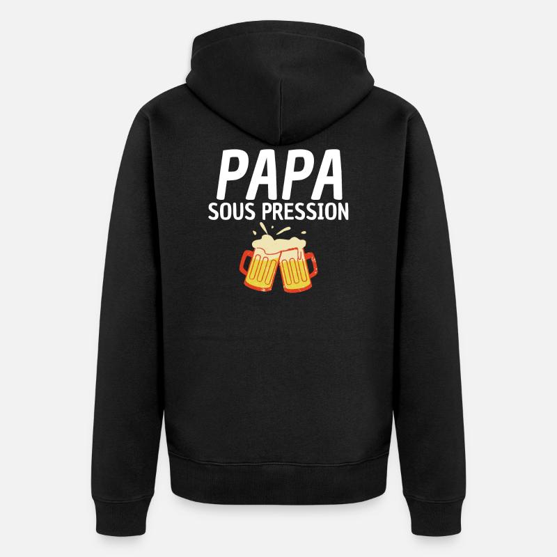 Papa sous pression. - Veste à capuche bio Premium Unisexe - noir