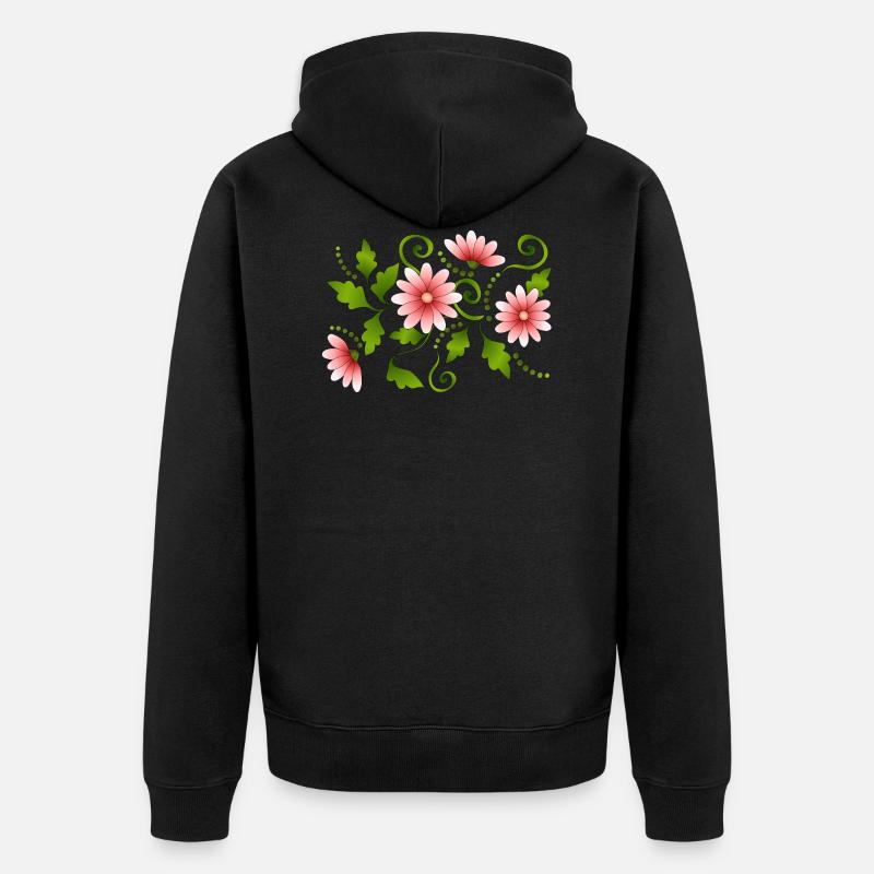Fleur - Veste à capuche bio Premium Unisexe - noir