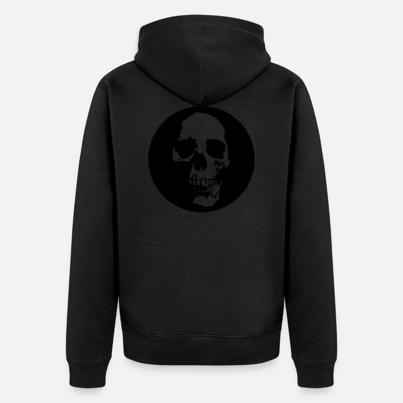 skull - Veste à capuche bio Premium Unisexe - noir