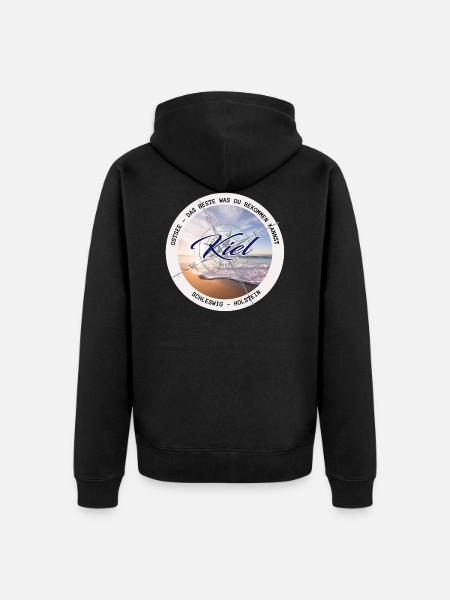 Ostsee Kiel - Unisex Premium Bio Zip Hoodie - Schwarz