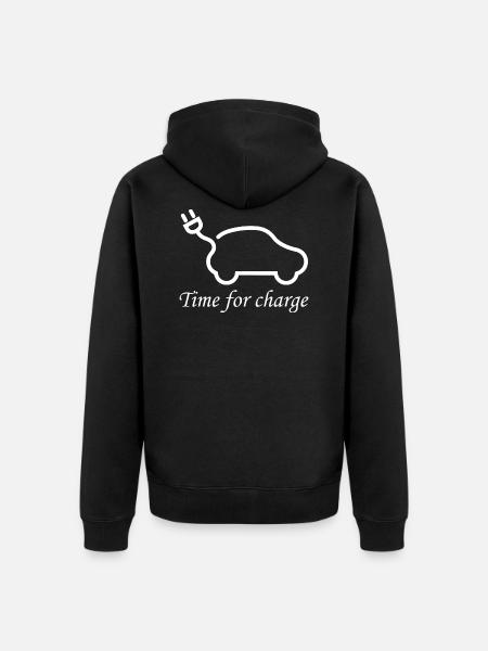 Electric Car E-mobility Hybrid - Unisex Premium Organic Zip Hoodie - black