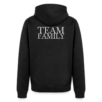 happy christmas beach holiday father pride brother - Unisex Premium Bio Zip Hoodie - Schwarz - Hinten - Nico (187cm)