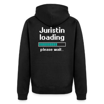 Juriste loading droit judiciaire profession cadeau - Veste à capuche bio Premium Unisexe - noir - Dos - Nico (187cm)