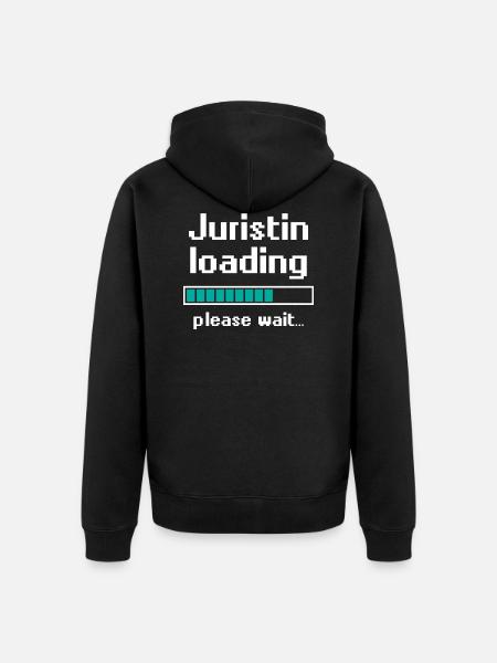 Abogado que carga el regalo de la profesión de la justicia de la ley - Chaqueta con capucha prémium ecológica unisex - negro