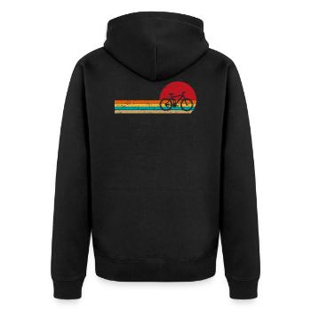 Vélo cadeau cycliste Sport Downhill - Veste à capuche bio Premium Unisexe - noir - Dos - Nico (187cm)