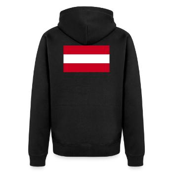 Autriche Flagge Austria Land Österreicher Wien - Veste à capuche bio Premium Unisexe - noir - Dos - Nico (187cm)