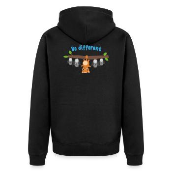 Différent cadeau chat animaux animaux - Veste à capuche bio Premium Unisexe - noir - Dos - Nico (187cm)