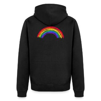LGBT Amis Pride Droits Sentence Cadeau - Veste à capuche bio Premium Unisexe - noir - Dos - Nico (187cm)