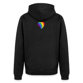 LGBT puls sort cadeau pride droits - Veste à capuche bio Premium Unisexe - noir - Dos - Nico (187cm)