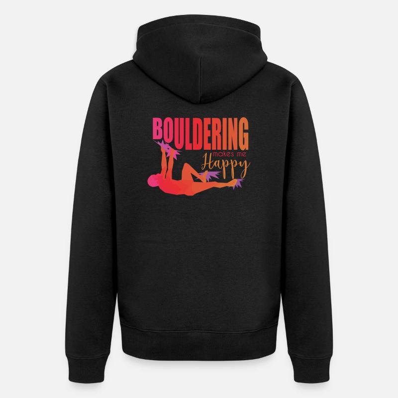 Bouldern - Veste à capuche bio Premium Unisexe - noir