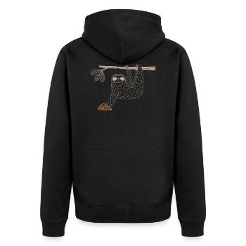 Pizza Pizzeria Cadeau de l’amateur de pizza - Veste à capuche bio Premium Unisexe - noir - Dos - Nico (187cm)