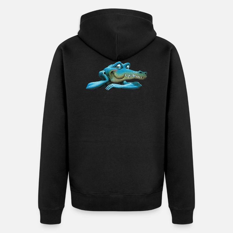 Crocodile Retro Amstrad - Mascotte 02 - Veste à capuche bio Premium Unisexe - noir