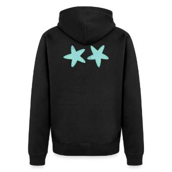 Starfish Bra Mermaid Beach Sea Sand Funny - Unisex Premium Organic Zip Hoodie - black - Back - Nico (187cm)