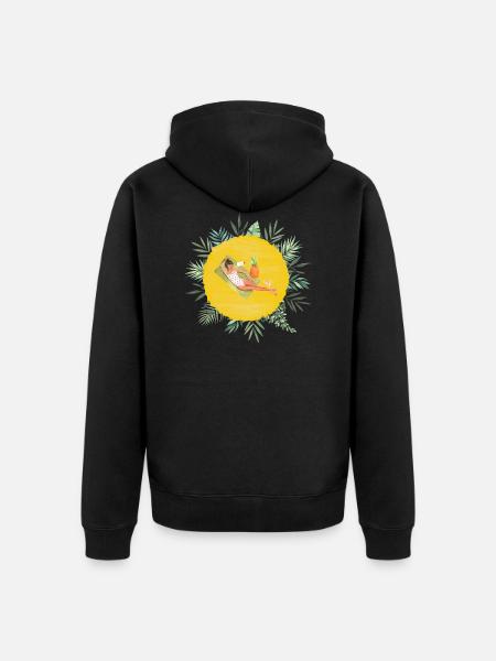 summer vacation - Unisex Premium Organic Zip Hoodie - black