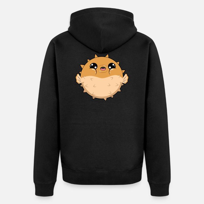 Poisson sphérique - Veste à capuche bio Premium Unisexe - noir