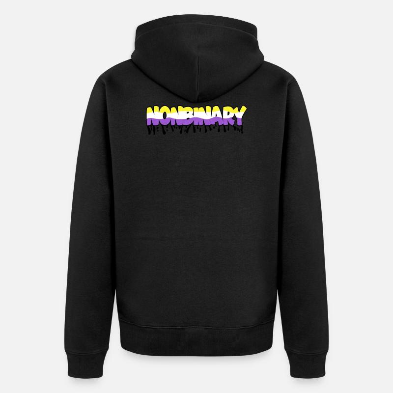 Nonbinary - Veste à capuche bio Premium Unisexe - noir