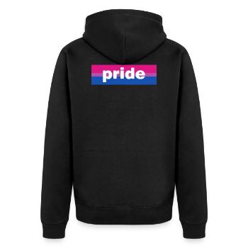 Pride Month LGBTQ Human Rights Gay - Veste à capuche bio Premium Unisexe - noir - Dos - Nico (187cm)