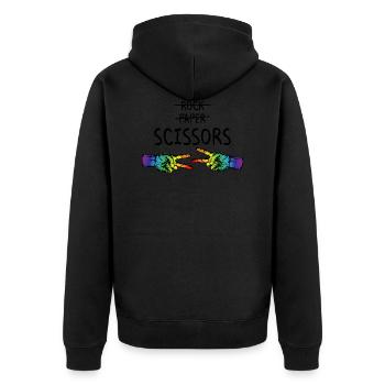 Rock Paper Scissors LGBTQ Pride Month Lesbian - Veste à capuche bio Premium Unisexe - noir - Dos - Nico (187cm)
