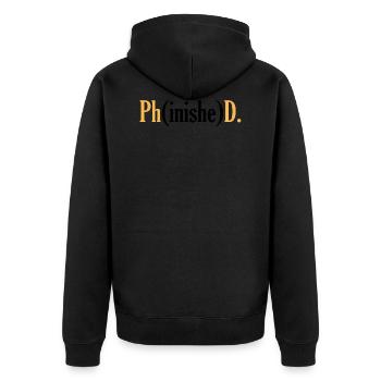 Phd Student Uni Docteur Titre Sort - Veste à capuche bio Premium Unisexe - noir - Dos - Nico (187cm)