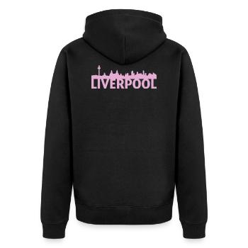 Liverpool Angleterre UK Skyline idée de cadeau - Veste à capuche bio Premium Unisexe - noir - Dos - Nico (187cm)