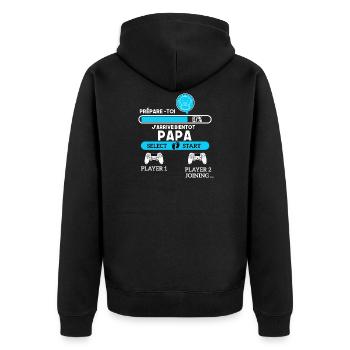 Bientôt Papa Gamer Futur Père Gamer drôles - Veste à capuche bio Premium Unisexe - noir - Dos - Nico (187cm)