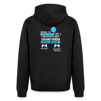 Bientôt Grand Frère Gamer Futur Frère Gamer drôles - Veste à capuche bio Premium Unisexe - noir - Dos - Nico (187cm)