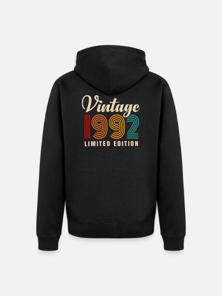 millésime 1992 - Veste à capuche bio Premium Unisexe - noir