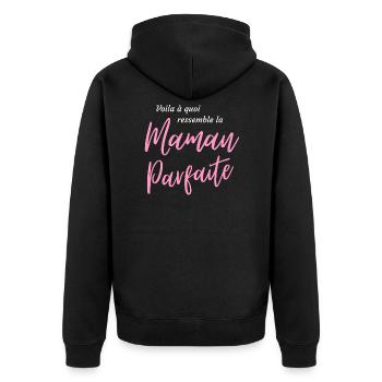 Voila à quoi ressemble la maman parfaite - Veste à capuche bio Premium Unisexe - noir - Dos - Nico (187cm)