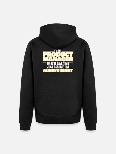Awesome Product Manager - Unisex Premium Organic Zip Hoodie - black