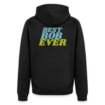 Best Bob Ever - Unisex Premium Organic Zip Hoodie - black - Back - Nico (187cm)